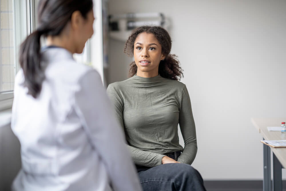 Woman visiting a doctor